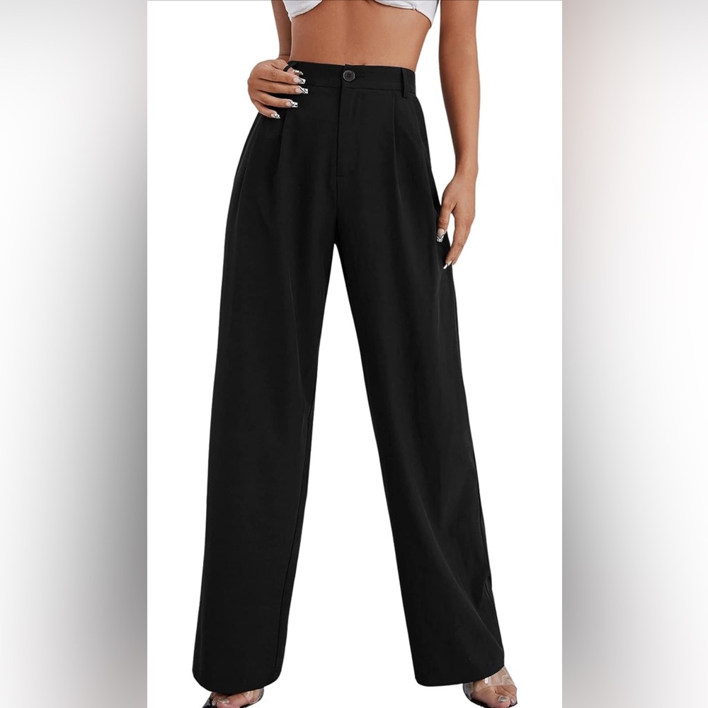 SweatyRocks Fashion High Waisted Button Down Wide Leg Pants